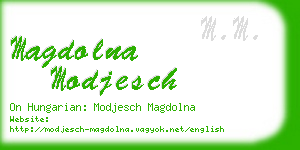 magdolna modjesch business card